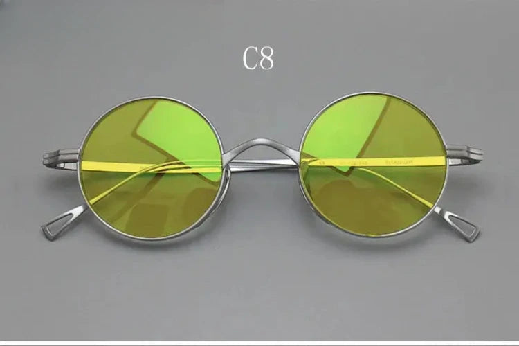 Men's Round Full Rim Titanium Prescription Glasses Y4522 — view 14 | Rx Spectacle