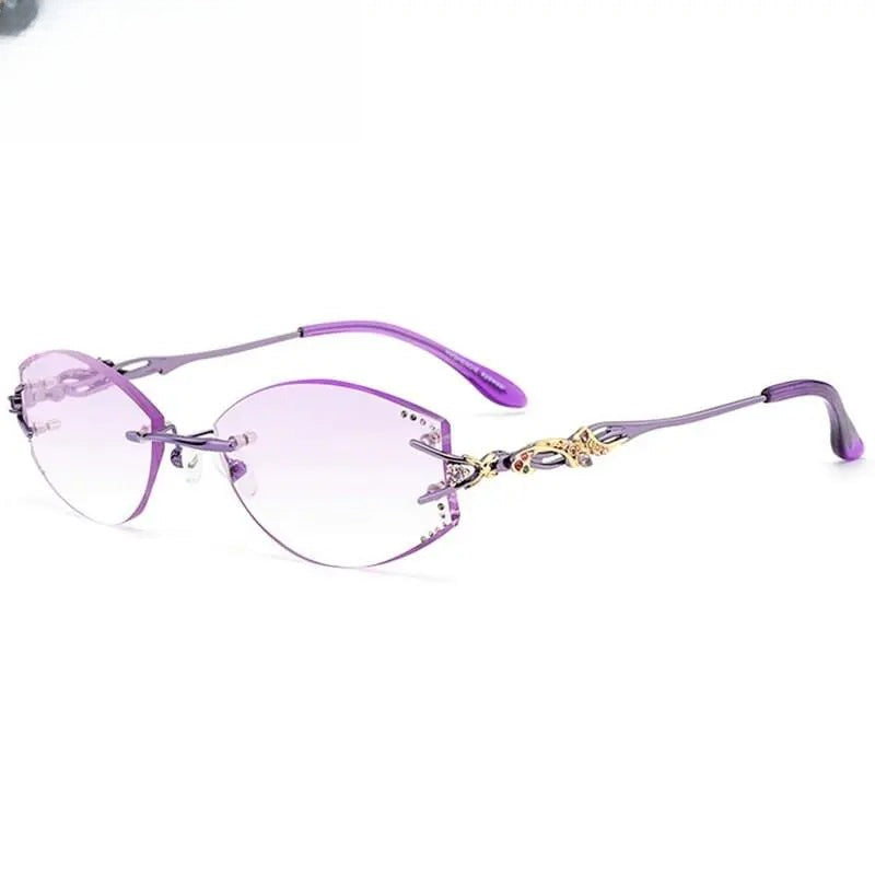 Women's Irregular Full Rim Titanium Prescription Glasses 80363 — view 2 | Rx Spectacle