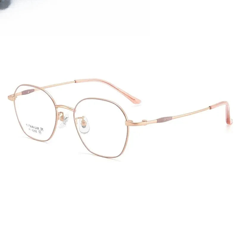 Unisex Polygon Full Rim Titanium Prescription Glasses 616292 — view 5 | Rx Spectacle