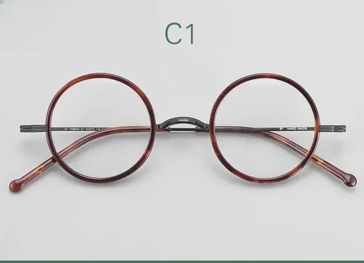 Women's Round Full Rim Titanium Prescription Glasses 535136 — view 4 | Rx Spectacle
