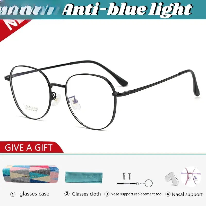 Unisex Oval Full Rim Titanium Reading Glasses 630250 — view 3 | Rx Spectacle