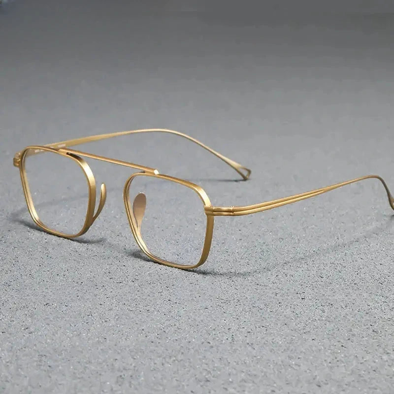 Unisex Square Full Rim Titanium Prescription Glasses 889501 — view 4 | Rx Spectacle