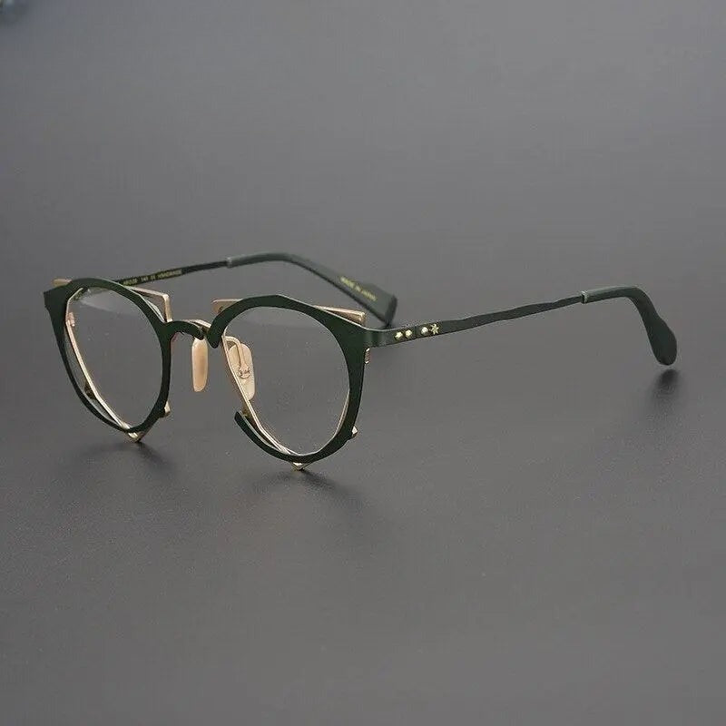 Unisex Triangle Full Rim Alloy Prescription Glasses Gxyj535 — view 3 | Rx Spectacle