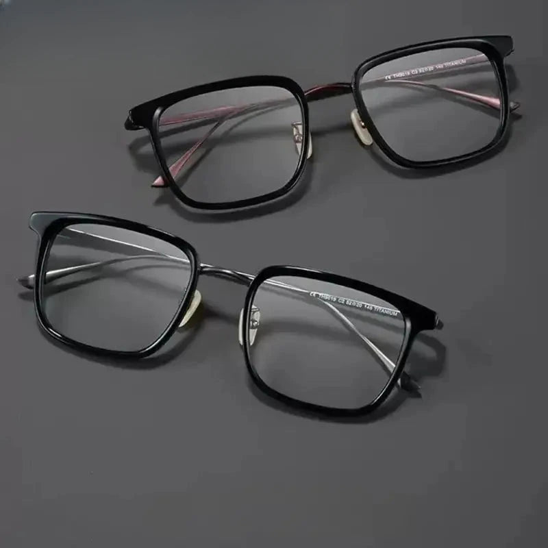 Unisex Square Full Rim Titanium Prescription Glasses 90194 — view 1 | Rx Spectacle