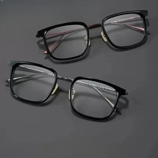 Unisex Square Full Rim Titanium Prescription Glasses 90194 — view 1 | Rx Spectacle