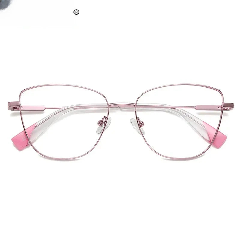 Women's Cat Eye Full Rim Alloy Reading Glasses 3032 — view 5 | Rx Spectacle