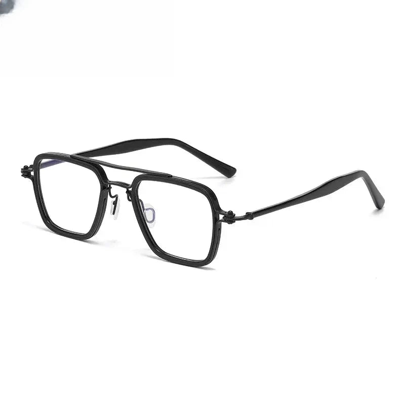 Men's Square Full Rim Titanium Prescription Glasses 985876 — view 3 | Rx Spectacle