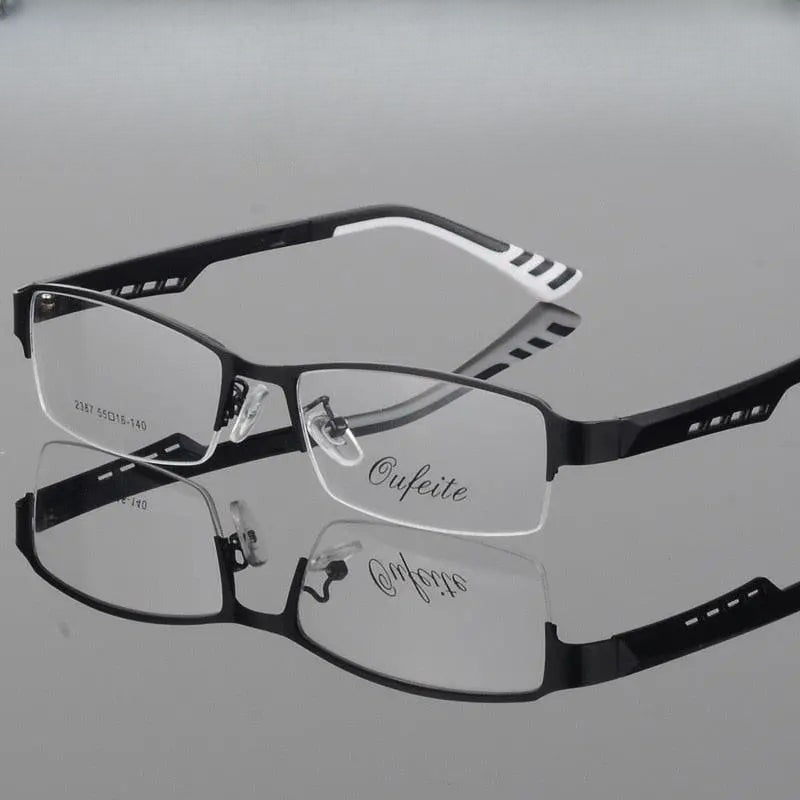 Women's Semi-Rimless Alloy Prescription Glasses 2387 — view 1 | Rx Spectacle