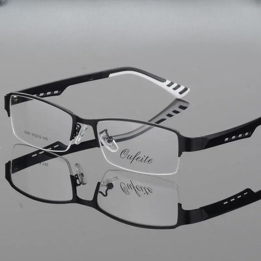 Women's Semi-Rimless Alloy Prescription Glasses 2387 — view 1 | Rx Spectacle