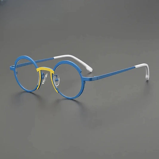 Unisex Round Full Rim Titanium Prescription Glasses Gxyj5775 — view 1 | Rx Spectacle