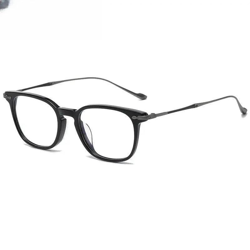 Unisex Square Full Rim Titanium Prescription Glasses 685888 — view 5 | Rx Spectacle