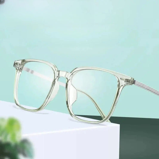 Unisex Square Full Rim Titanium Prescription Glasses 86077 — view 1 | Rx Spectacle