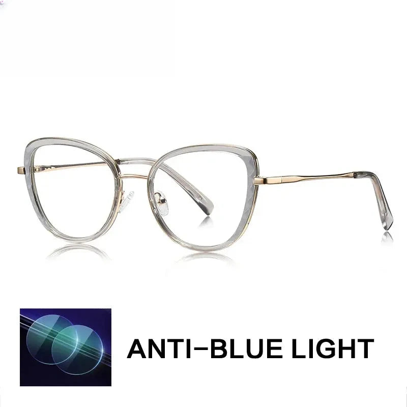 Women's Butterfly Full Rim Titanium Reading Glasses G3147 — view 6 | Rx Spectacle