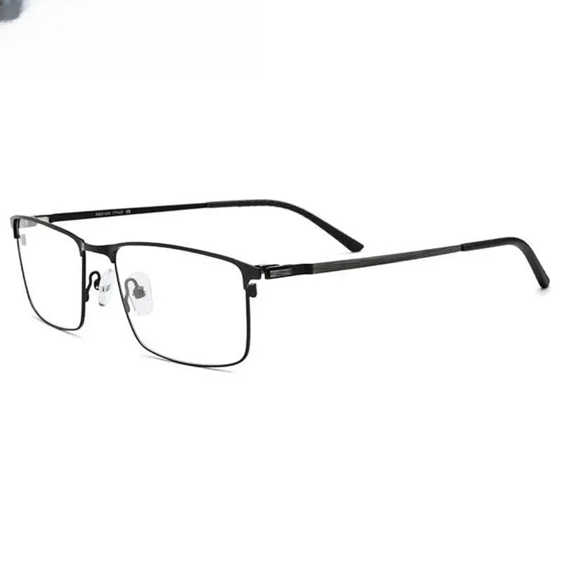 Men's Square Full Rim Titanium Prescription Glasses 9847 — view 2 | Rx Spectacle