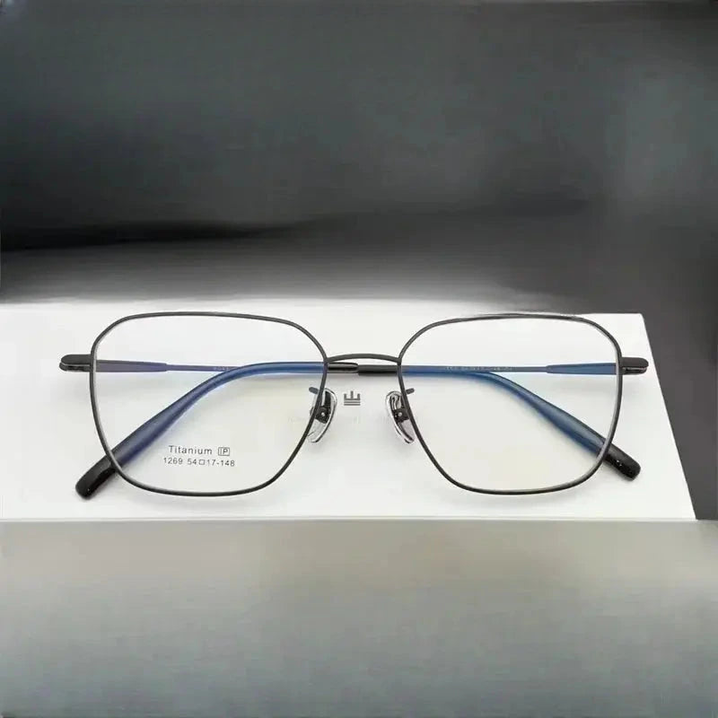 Unisex Polygon Full Rim Titanium Prescription Glasses 611269 — view 6 | Rx Spectacle