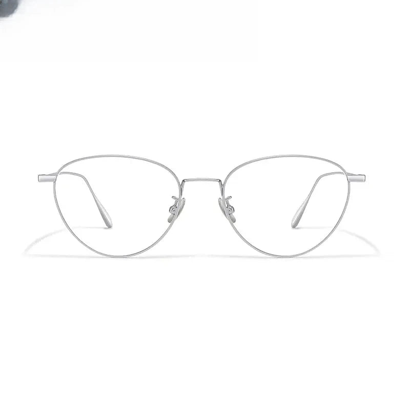 Unisex Cat Eye Full Rim Titanium Prescription Glasses 814519 — view 4 | Rx Spectacle