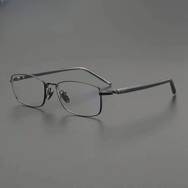 Unisex Polygon Full Rim Titanium Oversized Prescription Glasses 762648 — view 3 | Rx Spectacle