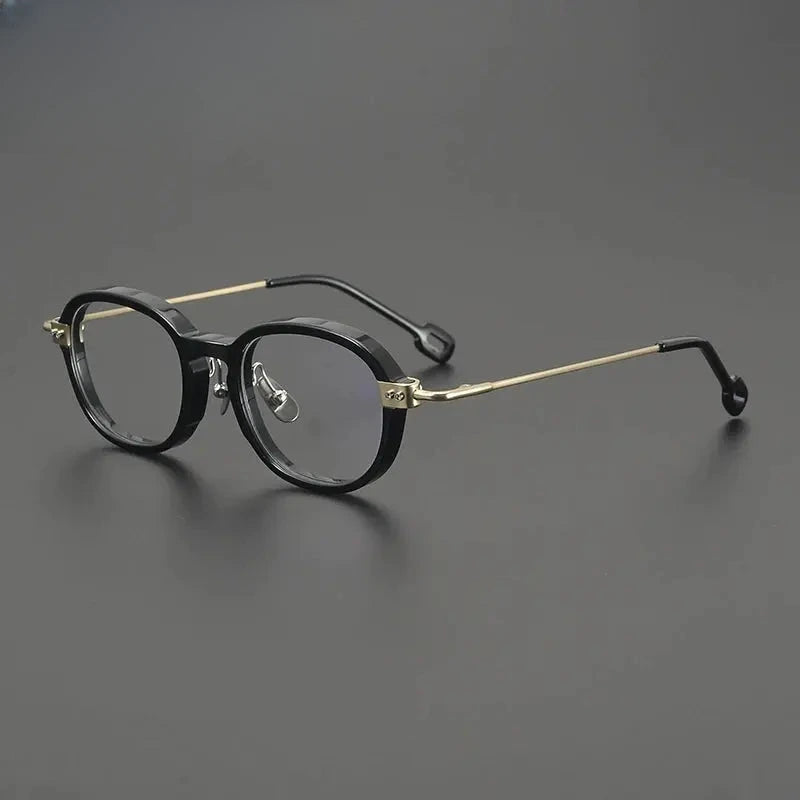 Unisex Square Full Rim Titanium Oversized Prescription Glasses 679010 — view 4 | Rx Spectacle