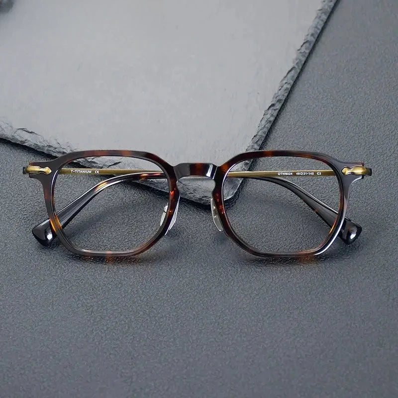 Unisex Square Full Rim Titanium Prescription Glasses 926024 — view 1 | Rx Spectacle