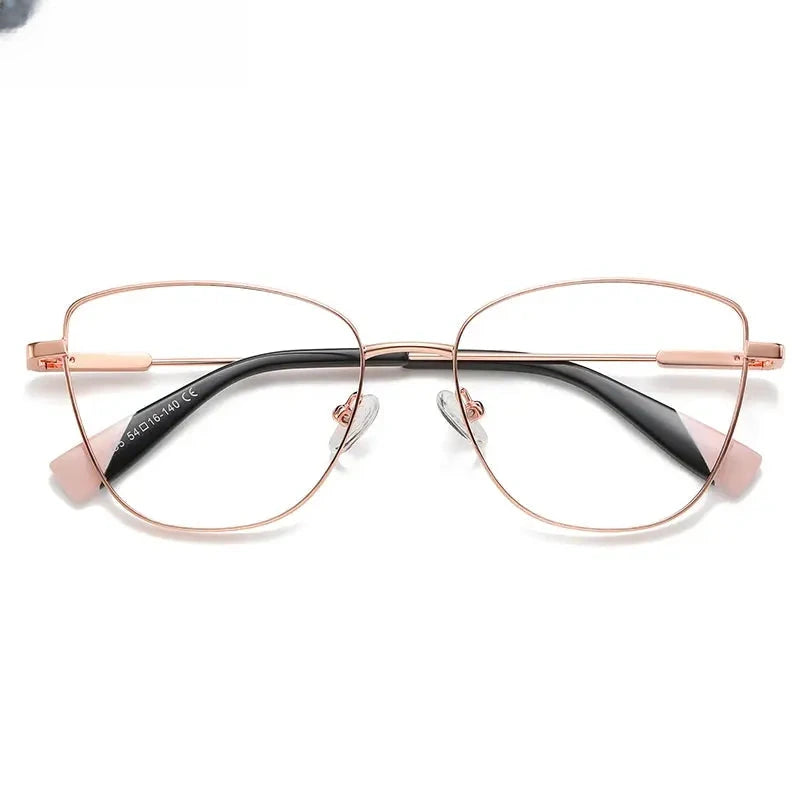 Women's Cat Eye Full Rim Alloy Reading Glasses 3032 — view 7 | Rx Spectacle