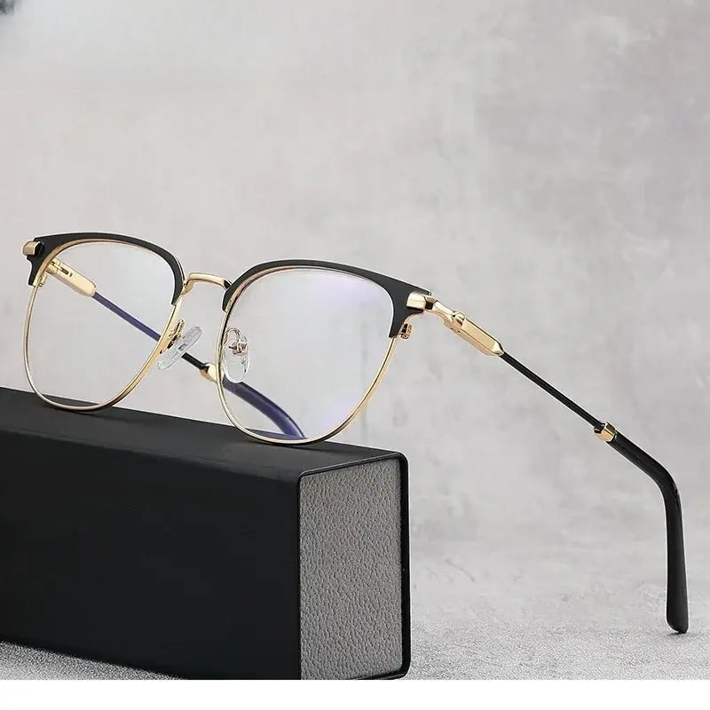 Women's Oval Full Rim Alloy Prescription Glasses 91358 — view 1 | Rx Spectacle