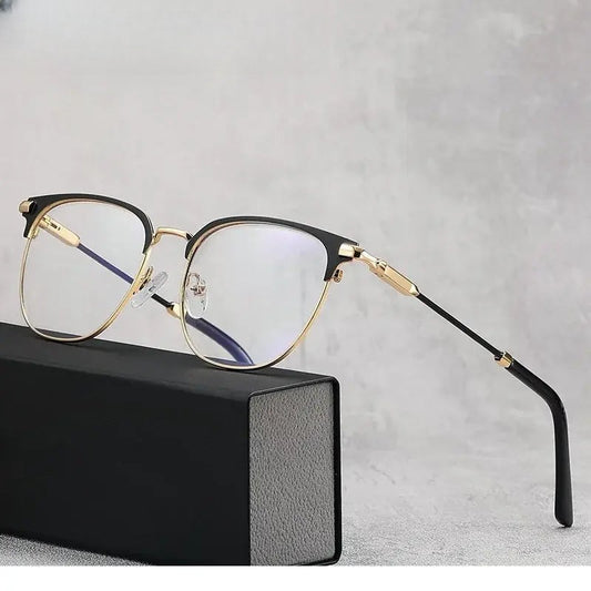 Women's Oval Full Rim Alloy Prescription Glasses 91358 — view 1 | Rx Spectacle