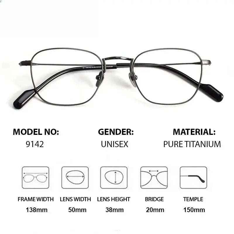 Women's Polygon Full Rim Titanium Prescription Glasses 889142 — view 2 | Rx Spectacle