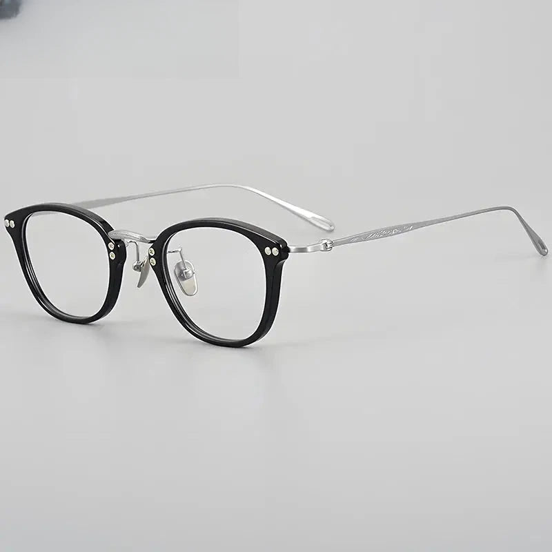 Unisex Oval Full Rim Titanium Prescription Glasses 45955 — view 1 | Rx Spectacle