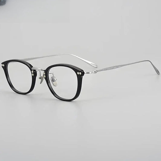 Unisex Oval Full Rim Titanium Prescription Glasses 45955 — view 1 | Rx Spectacle