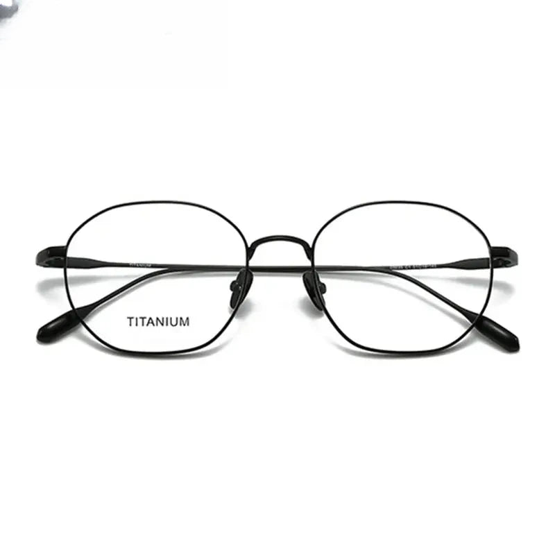 Women's Polygon Full Rim Titanium Prescription Glasses 403035 — view 3 | Rx Spectacle