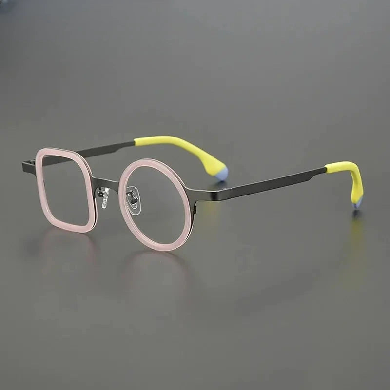 Women's Square Full Rim Titanium Prescription Glasses Gxyj185886 — view 7 | Rx Spectacle