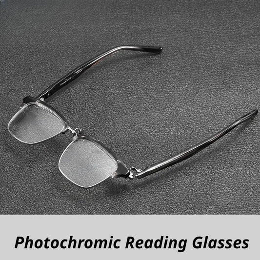 Unisex Square Full Rim Titanium Reading Glasses 62796 — view 1 | Rx Spectacle