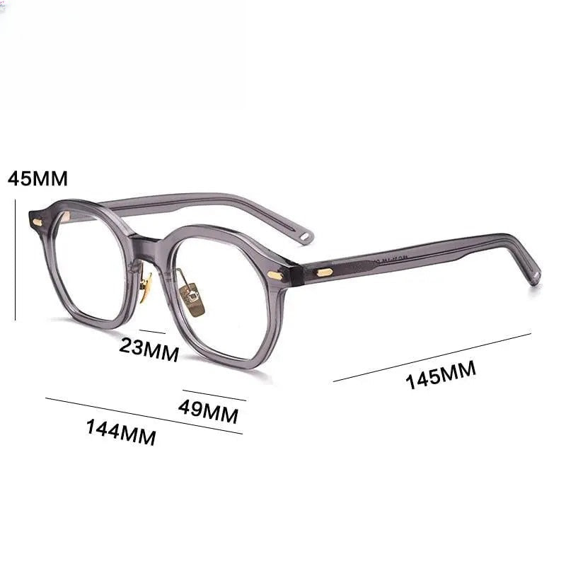 Unisex Square Full Rim Acetate Prescription Glasses Gxj33 — view 6 | Rx Spectacle