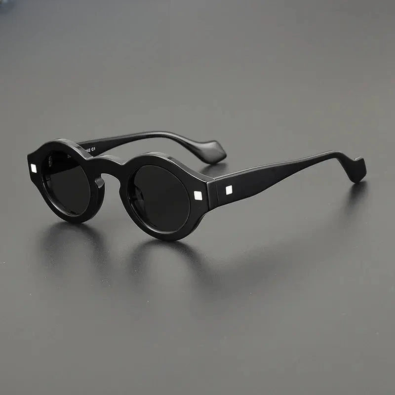 Unisex Round Full Rim Acetate Prescription Glasses M003 — view 12 | Rx Spectacle