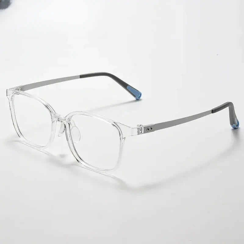 Unisex Square Full Rim Titanium Prescription Glasses 699905 — view 4 | Rx Spectacle