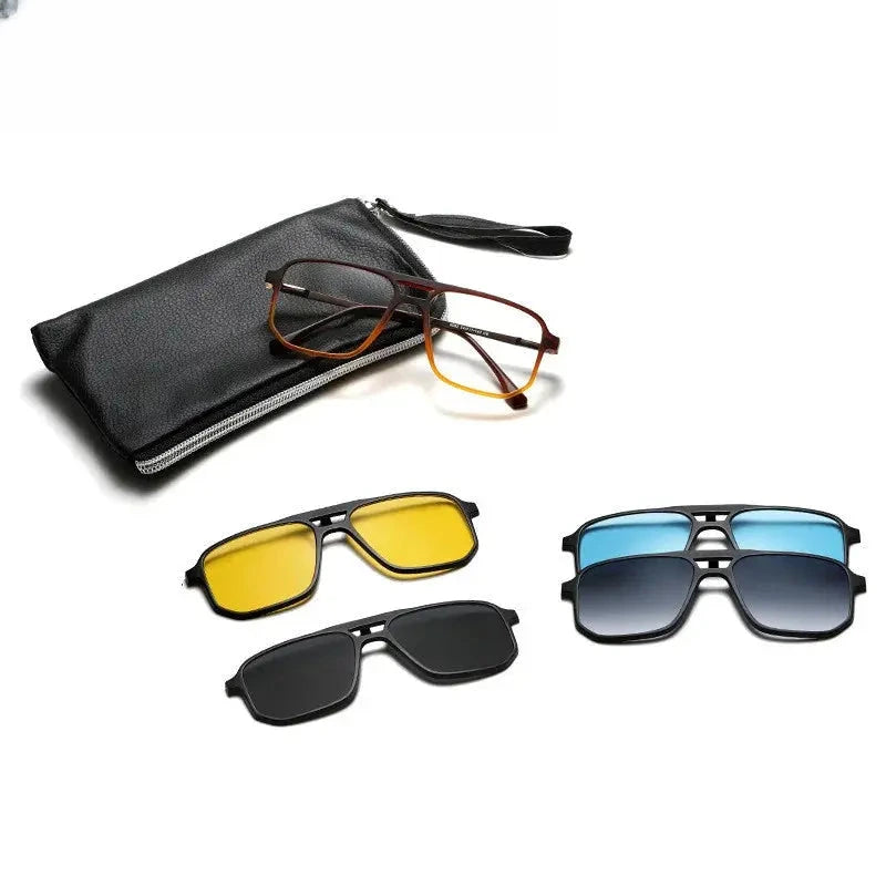 Unisex Square Full Rim Alloy Prescription Glasses 60824 — view 5 | Rx Spectacle