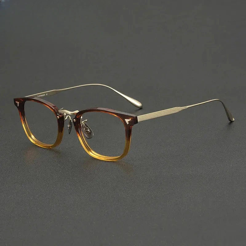 Unisex Square Full Rim Titanium Prescription Glasses 881554 — view 6 | Rx Spectacle