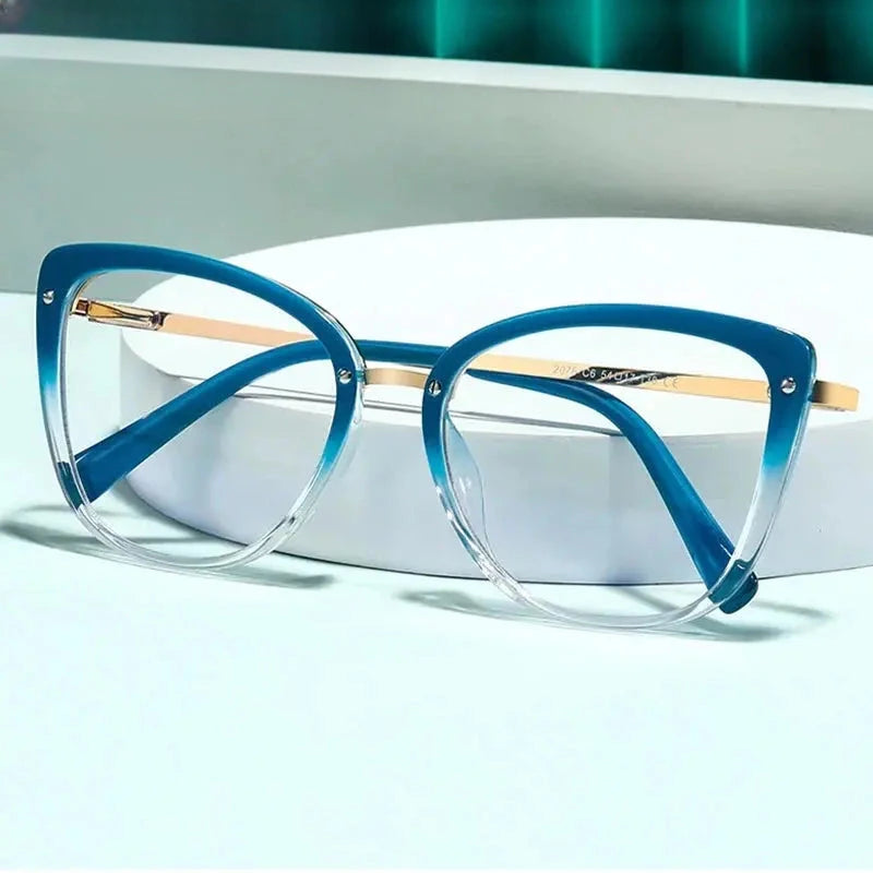 Women's Cat Eye Full Rim TR90 Prescription Glasses 882076 — view 1 | Rx Spectacle
