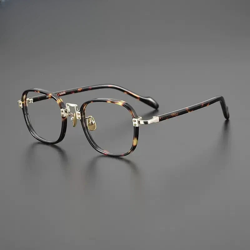 Unisex Square Full Rim Titanium Prescription Glasses Gxyj1217 — view 6 | Rx Spectacle