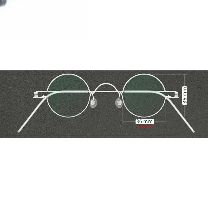 Unisex Round Full Rim Stainless Steel Prescription Glasses Y3030 — view 10 | Rx Spectacle