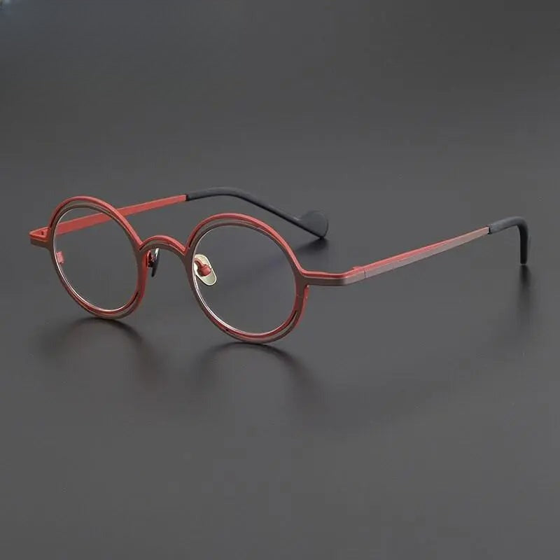 Unisex Round Full Rim Titanium Prescription Glasses Gxyj999 — view 3 | Rx Spectacle