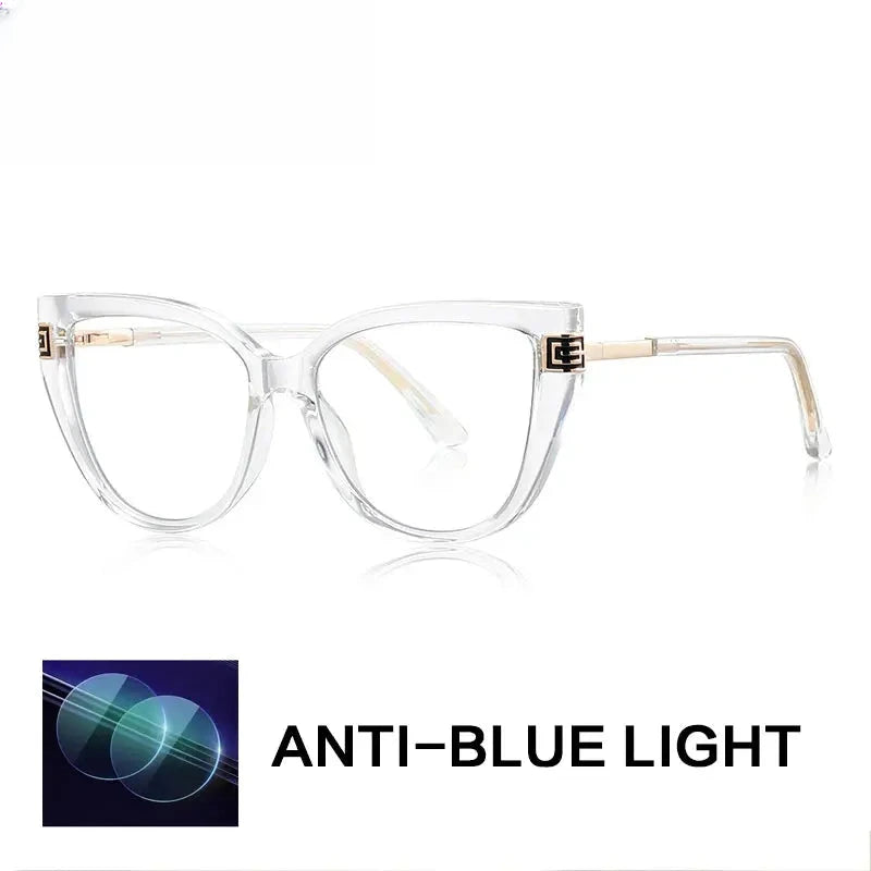 Women's Cat Eye Full Rim Titanium Reading Glasses Gx2259 — view 4 | Rx Spectacle