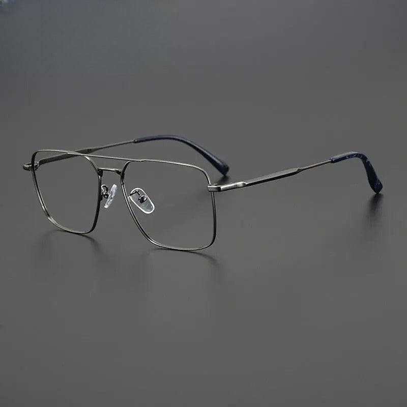 Unisex Square Full Rim Alloy Double Bridge Prescription Glasses Gxyj991 — view 1 | Rx Spectacle
