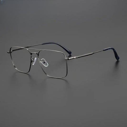 Unisex Square Full Rim Alloy Double Bridge Prescription Glasses Gxyj991 — view 1 | Rx Spectacle
