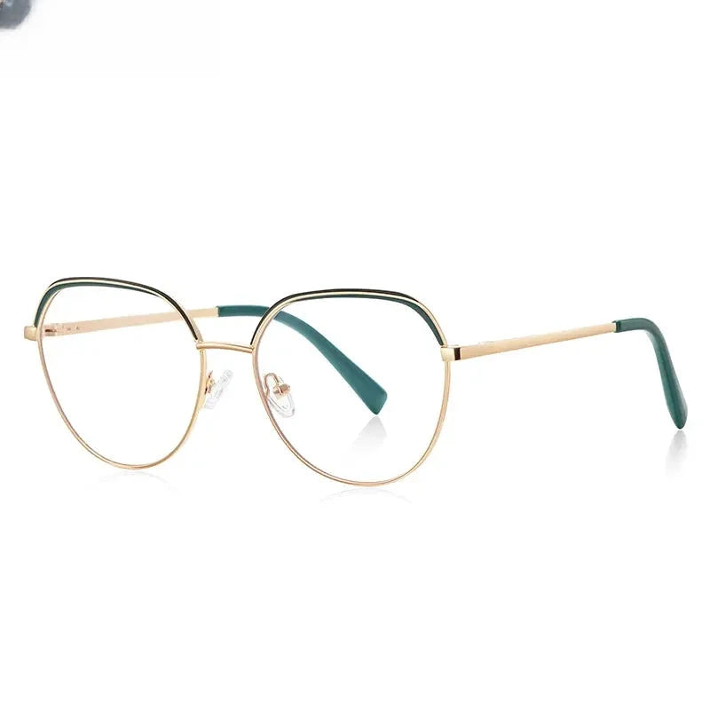 Unisex Round Full Rim Titanium Flat Top Reading Glasses 3098 — view 12 | Rx Spectacle
