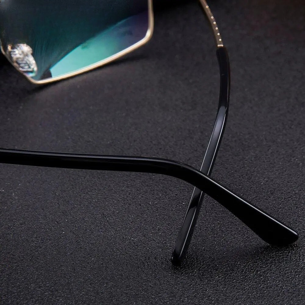 Men's Square Full Rim Alloy Prescription Glasses 2033 — view 11 | Rx Spectacle