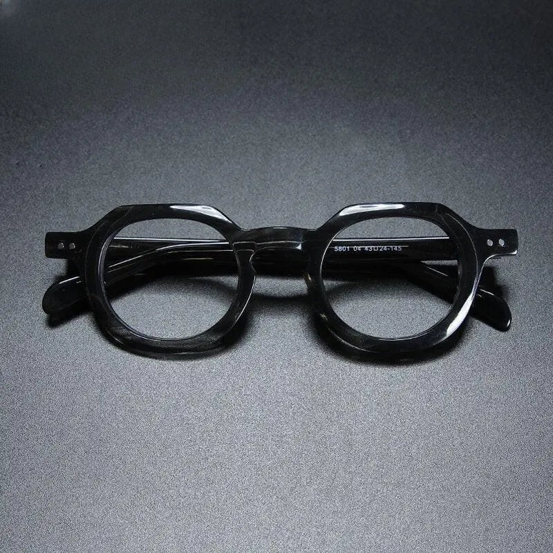 Unisex Round Full Rim Acetate Prescription Glasses Gxyj912 — view 5 | Rx Spectacle
