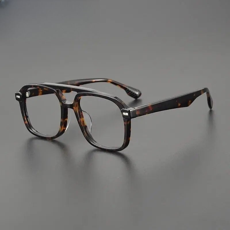 Unisex Square Full Rim Acetate Double Bridge Prescription Glasses Gxyj1136 — view 6 | Rx Spectacle