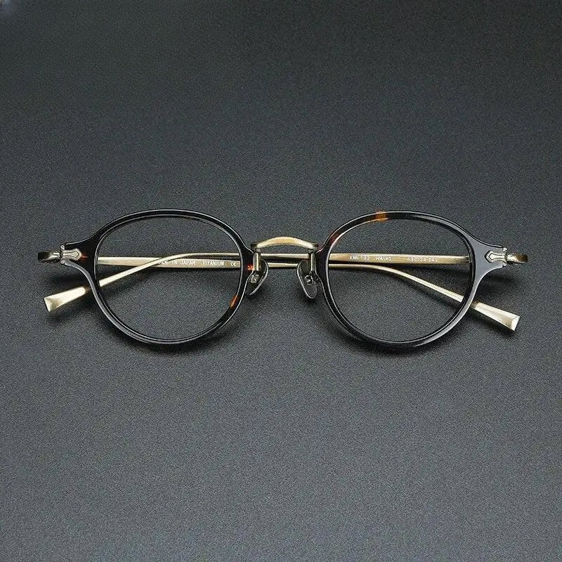 Unisex Round Full Rim Titanium Prescription Glasses Gxyj890 — view 15 | Rx Spectacle