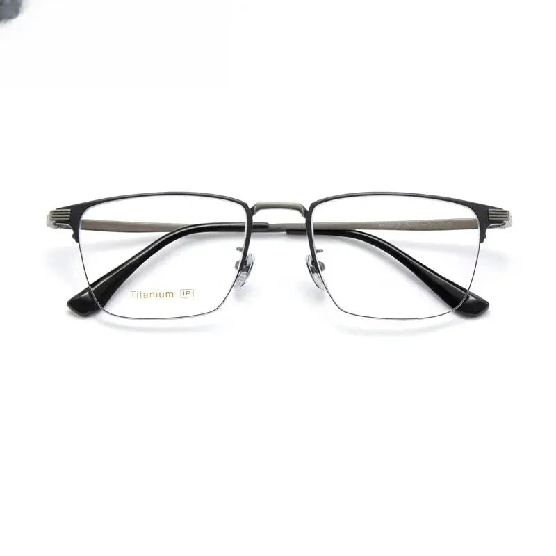 Men's Square Full Rim Titanium Prescription Glasses 220976 — view 6 | Rx Spectacle